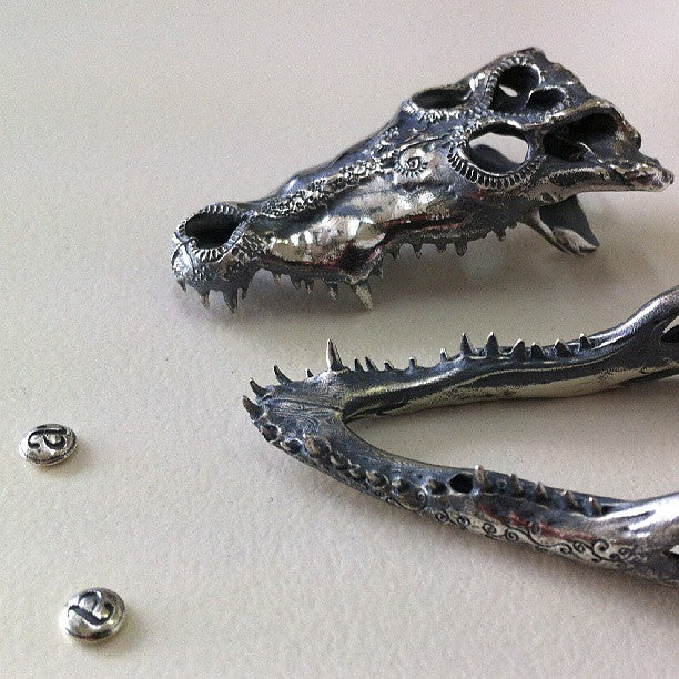 Crocodile Skull Pendant
