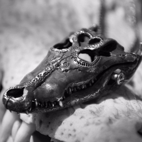 Crocodile Skull Pendant